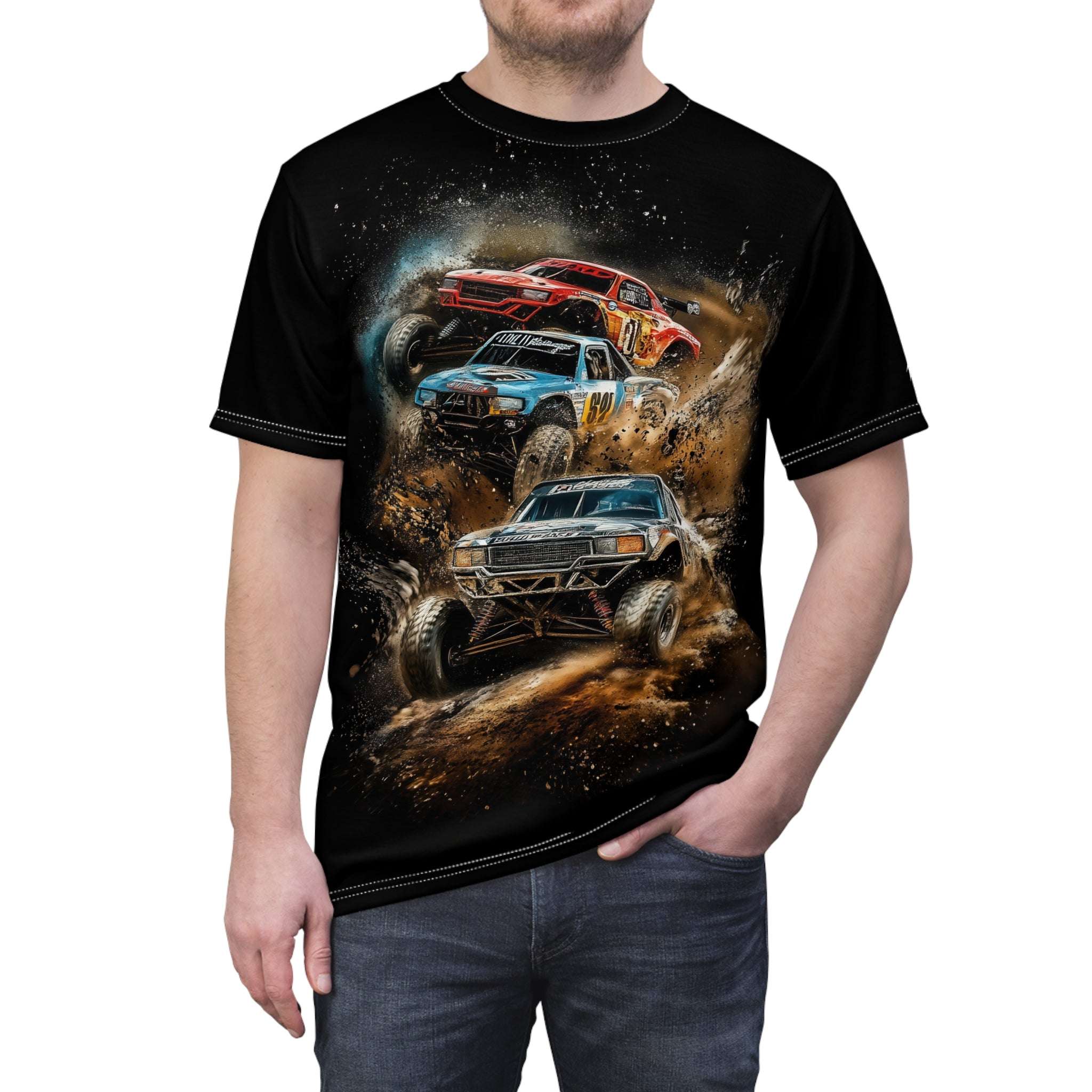Baja Men's T-Shirt, Baja race through the desert